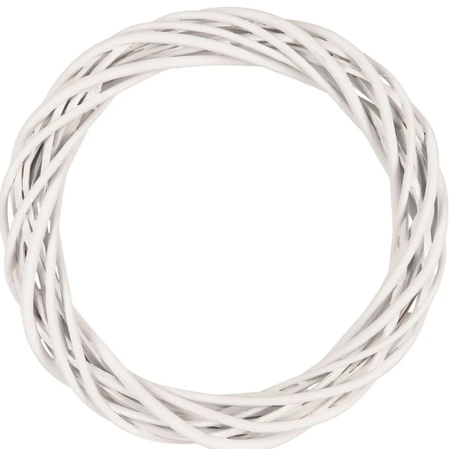 Weidenkranz, Ø 25cm, 3,5cm hoch, weiß