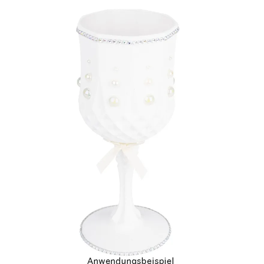 Weingläser in Kristalloptik, Ø 7cm, 16,7cm hoch, transparent, lebensmittelecht, 2 Stück