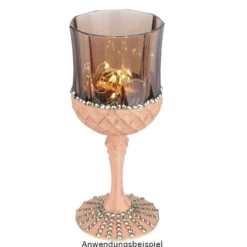 Weingläser in Kristalloptik, Ø 7cm, 16,7cm hoch, transparent, lebensmittelecht, 2 Stück