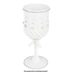 Weingläser in Kristalloptik, Ø 7cm, 16,7cm hoch, transparent, lebensmittelecht, 4 Stück