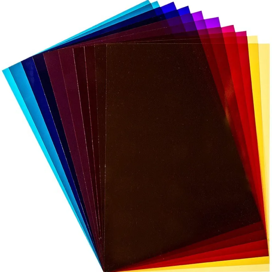Windradfolie, nicht klebend, DIN A4, 200 µ, 5 Farben, 10 Stück