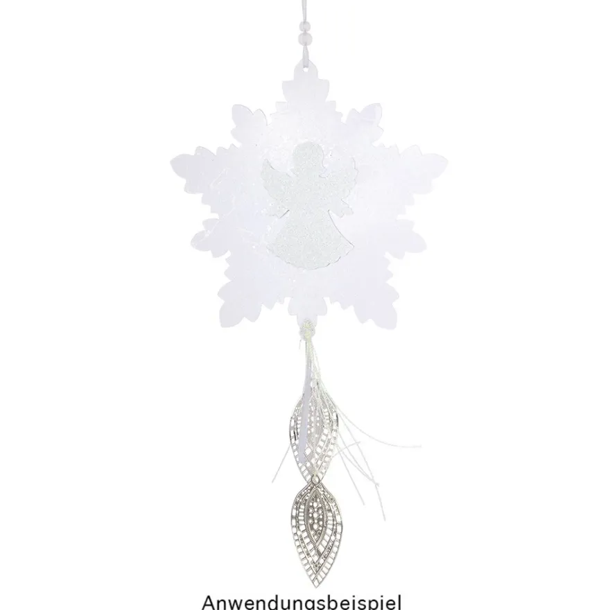 Windradfolien-Scheiben, Eiskristall 1, 16cm x 15,5cm, transparent, 500µ, 20 Stück