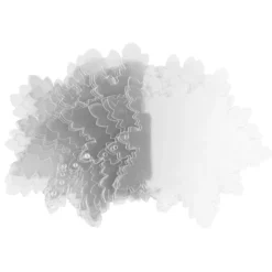 Windradfolien-Scheiben, Eiskristall 1, 16cm x 15,5cm, transparent, 500µ, 20 Stück
