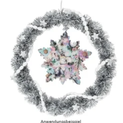 Windradfolien-Scheiben, Eiskristall 1, 16cm x 15,5cm, transparent, 500µ, 20 Stück