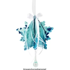Windradfolien-Scheiben, Eiskristall 1, 16cm x 15,5cm, transparent, 500µ, 20 Stück