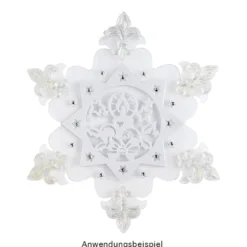 Windradfolien-Scheiben, Eiskristall 2, 16cm x 13,9cm, transparent, 500µ, 20 Stück