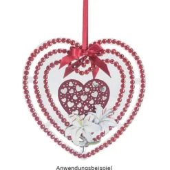 Windradfolien-Scheiben, Herz, 16cm x 16cm, transparent, 500µ, 20 Stück
