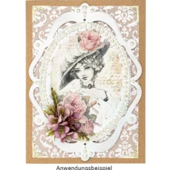 Windradfolien-Scheiben, mit Stanzornamentik, Oval 1, 13,8cm x 19cm, 500µ, transparent, 20 Stück