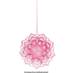 Windradfolien-Scheiben, mit Stanzornamentik, Blume, Ø 16cm, 500µ, transparent, 20 Stück