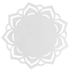 Windradfolien-Scheiben, mit Stanzornamentik, Blume, Ø 16cm, 500µ, transparent, 20 Stück