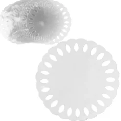 Windradfolien-Scheiben, mit Stanzornamentik, Kreis, Ø 16cm, 500µ, transparent, 20 Stück