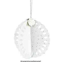 Windradfolien-Scheiben, mit Stanzornamentik, Kreis, Ø 16cm, 500µ, transparent, 20 Stück