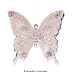 Windradfolien-Scheiben, Schmetterling, 16cm x 14,5cm, transparent, 500µ, 20 Stück