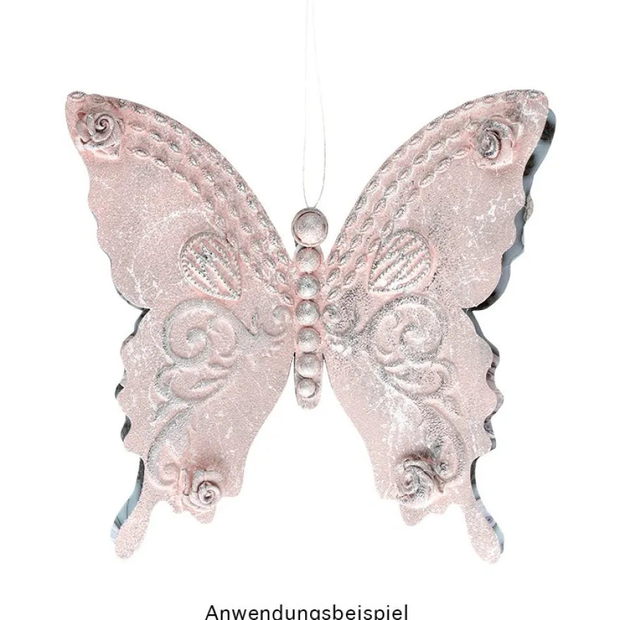 Windradfolien-Scheiben, Schmetterling, 16cm x 14,5cm, transparent, 500µ, 20 Stück