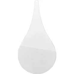 Windradfolien-Scheiben, Tropfen, 11,3cm x 22cm, transparent, mit Loch, 20 Stück