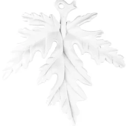 Winter-Deko, Rohling, Blatt, 17cm x 17cm, weiß, 4 Stück