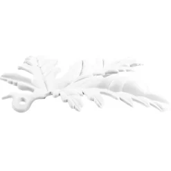 Winter-Deko, Rohling, Blatt, 17cm x 17cm, weiß, 4 Stück