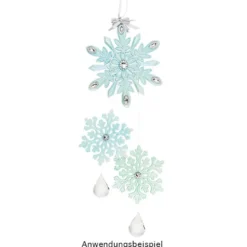 Winter-Deko, Rohling, Eiskristall 1, Ø 9,5cm, weiß, 14 Stück