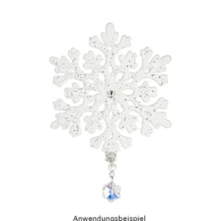 Winter-Deko, Rohling, Eiskristall 1, Ø 9,5cm, weiß, 14 Stück