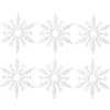 Winter-Deko, Rohling, Eiskristall 3, Ø 14,7cm, weiß, 6 Stück