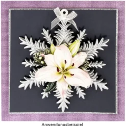 Winter-Deko, Rohling, Eiskristall 4, Ø 13cm, weiß, 6 Stück