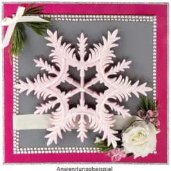 Winter-Deko, Rohling, Eiskristall 4, Ø 13cm, weiß, 6 Stück