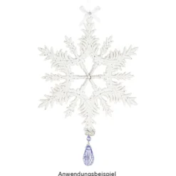 Winter-Deko, Rohling, Eiskristall 4, Ø 13cm, weiß, 6 Stück