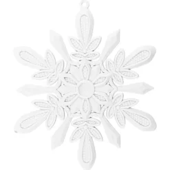 Winter-Deko, Rohling, Eiskristall 2, Ø 13,5cm, weiß, 7 Stück
