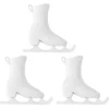 Winter-Deko, Rohling, Schlittschuh 1, 7cm x 8cm, weiß, 3 Stück