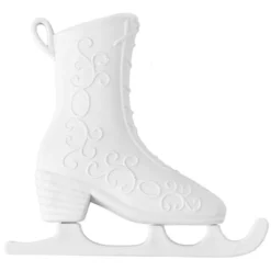 Winter-Deko, Rohling, Schlittschuh 1, 7cm x 8cm, weiß, 3 Stück