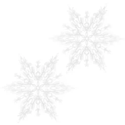 Winter-Deko, Rohling, Schneeflocke 1, Ø 36cm, weiß, 2 Stück