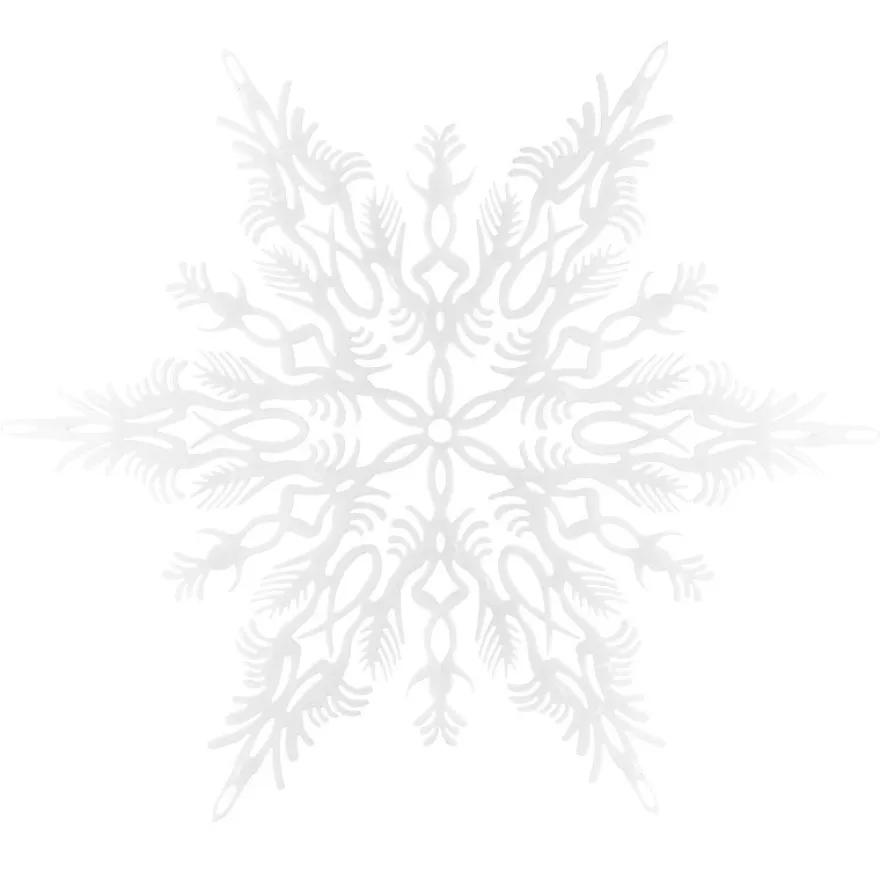 Winter-Deko, Rohling, Schneeflocke 1, Ø 36cm, weiß, 2 Stück