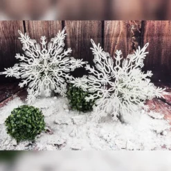 Winter-Deko, Rohling, Schneeflocke 1, Ø 36cm, weiß, 2 Stück