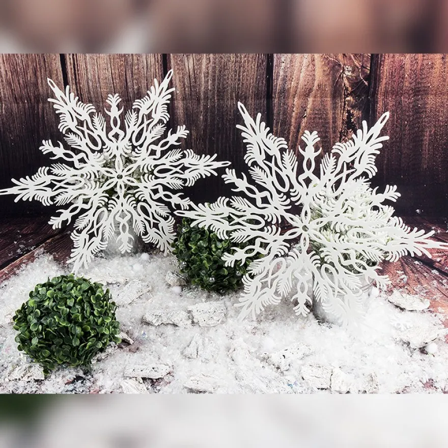 Winter-Deko, Rohling, Schneeflocke 1, Ø 36cm, weiß, 2 Stück