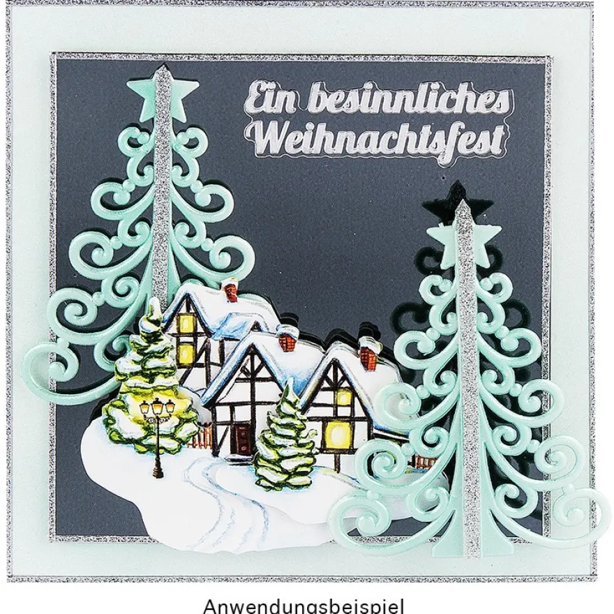 Winter-Deko, Tannenbaum 2, Rohlinge, 7,6cm x 7,6cm x 9,5cm, weiß, 10 Stück