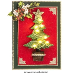 Winter-Deko, Tannenbaum 1, Rohlinge, 7cm x 12cm, weiß, 8 Stück