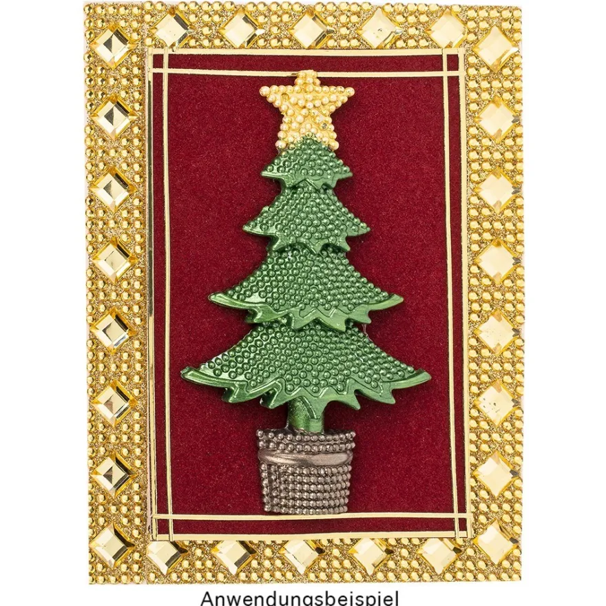 Winter-Deko, Tannenbaum 1, Rohlinge, 7cm x 12cm, weiß, 8 Stück
