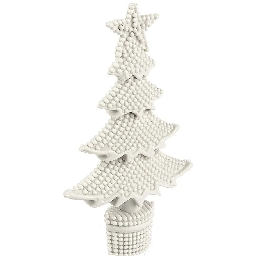 Winter-Deko, Tannenbaum 1, Rohlinge, 7cm x 12cm, weiß, 8 Stück