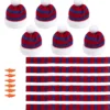 Winter-Outfit 4, Mützen, Schals & Nasen, 18-teilig, für Ø 6cm, rot/blau