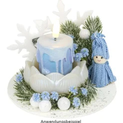 Winter-Püppchen, Alma, 6,5cm hoch, 4 Stück