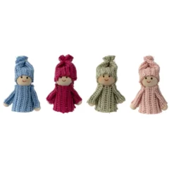 Winter-Püppchen, Alma, 6,5cm hoch, 4 Stück