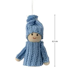 Winter-Püppchen, Alma, 6,5cm hoch, 4 Stück