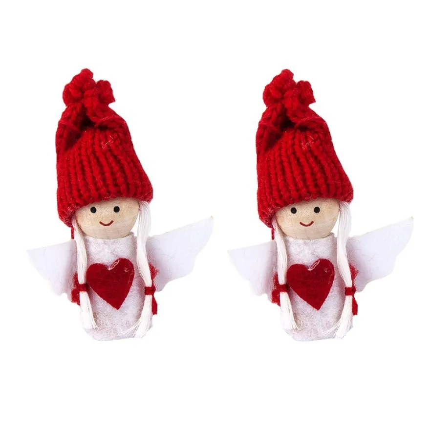 Winter-Püppchen, Design 13 "Evi", 8cm hoch, 2 Stück