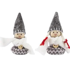 Winter-Püppchen, Design 16 "Linda", 8cm hoch, 2 Stück