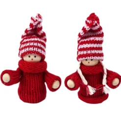 Winter-Püppchen, Design 12 "Trine", 10cm hoch, 2 Stück