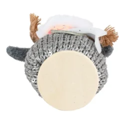 Winter-Püppchen, Ella & Linus, 15cm hoch, zum Hinstellen, grau-meliert, 2 Stück