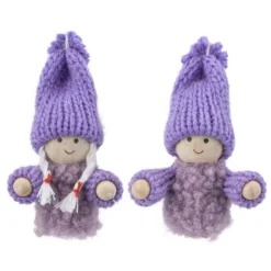 Winter-Püppchen, Emma & Matteo, 7cm hoch, 2 Stück