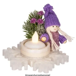 Winter-Püppchen, Emma & Matteo, 7cm hoch, 2 Stück