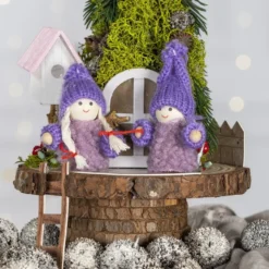 Winter-Püppchen, Emma & Matteo, 7cm hoch, 2 Stück