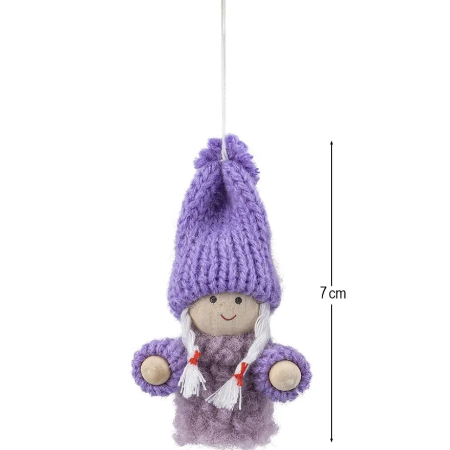 Winter-Püppchen, Emma & Matteo, 7cm hoch, 2 Stück